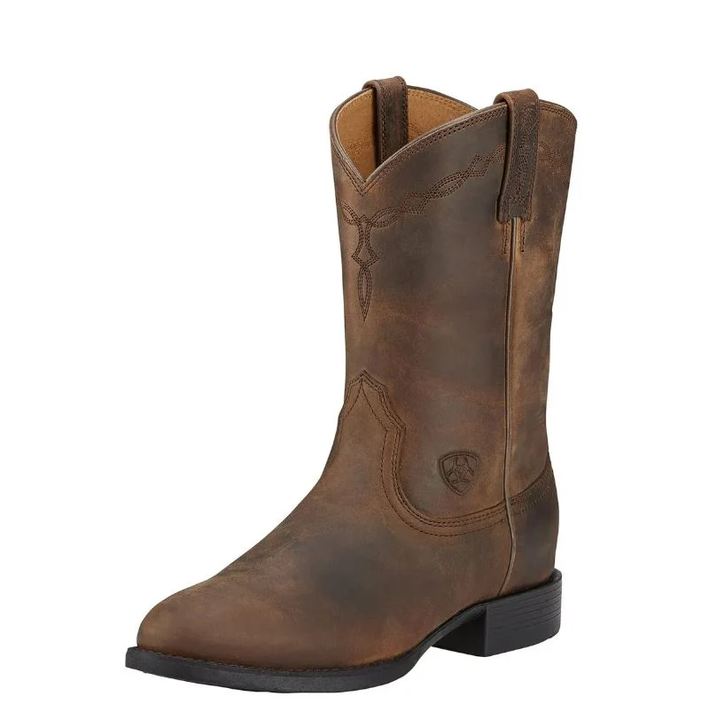Ariat Men's Heritage Roper Distressed Brown - Image 15