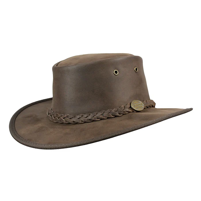 Barmah Bronco Foldaway Leather Hat - Image 12