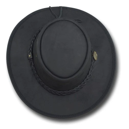 Barmah Bronco Foldaway Leather Hat - Image 3