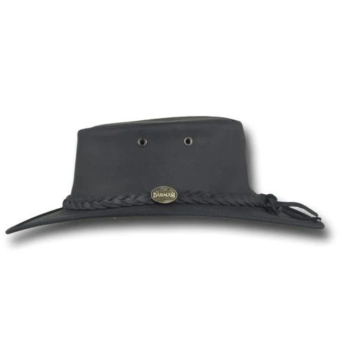 Barmah Bronco Foldaway Leather Hat - Image 4