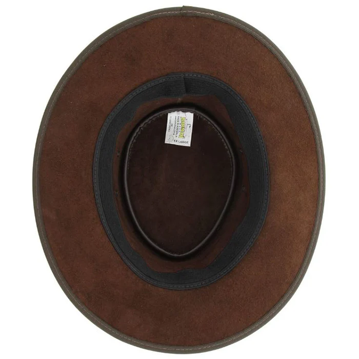 Barmah Bronco Foldaway Leather Hat - Image 5