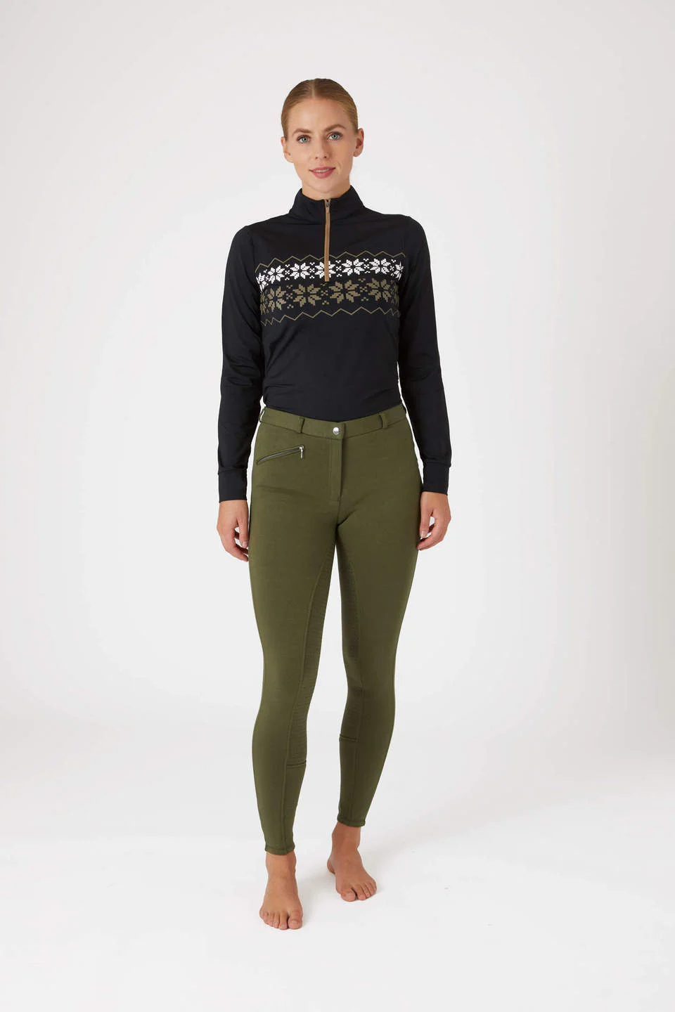 Horze Active Women's Silicone Full Seat Breeches - Image 3