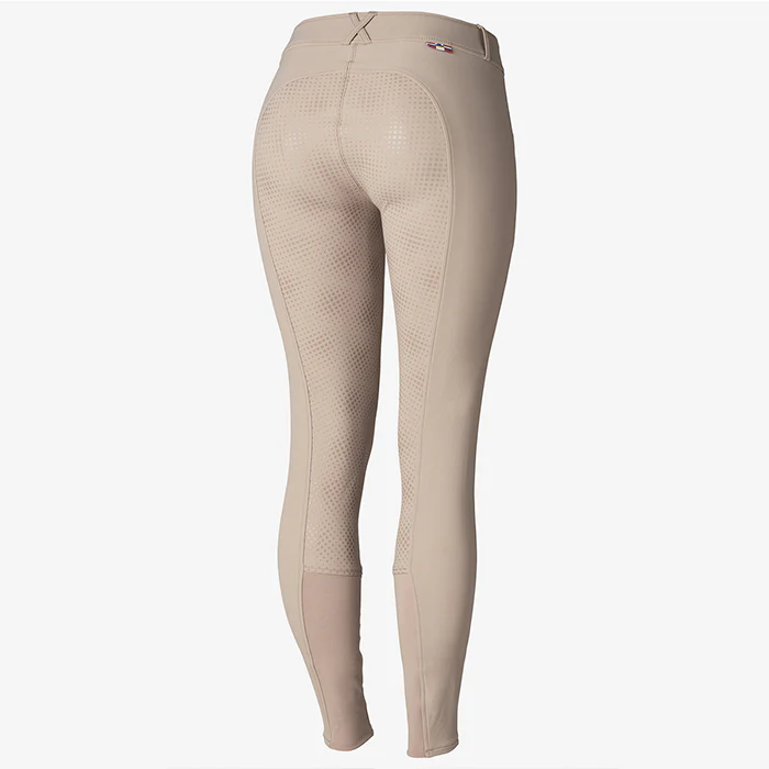 Horze Grand Prix Silicon Grip Full Seat Breeches - Beige - Image 3