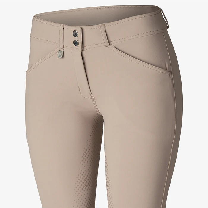 Horze Grand Prix Silicon Grip Full Seat Breeches - Beige - Image 4