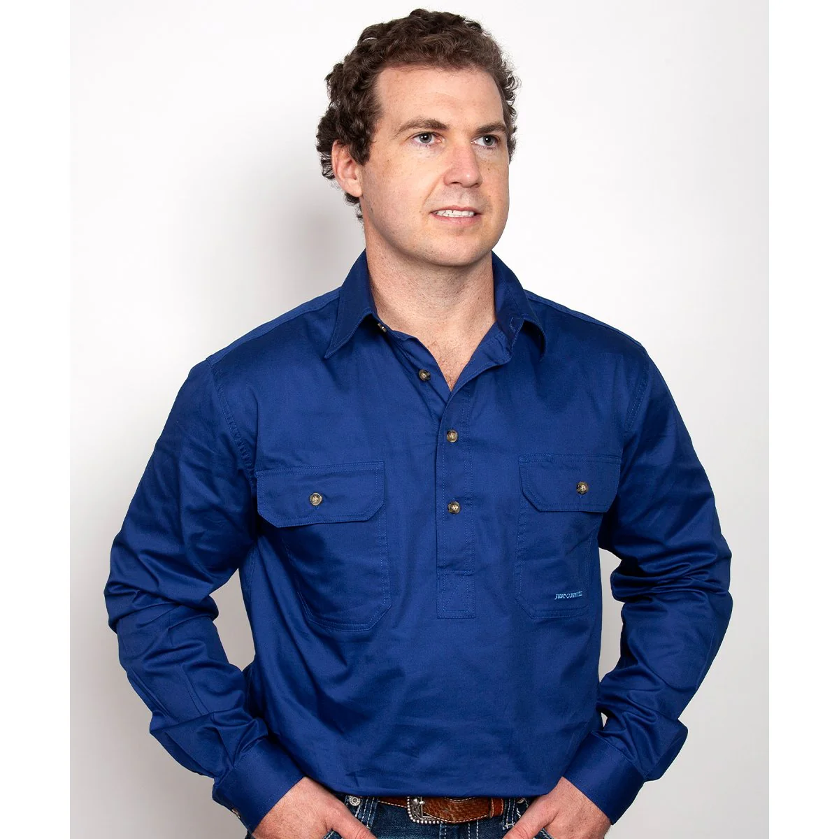 Just Country Mens Cameron Workshirt - Image 6