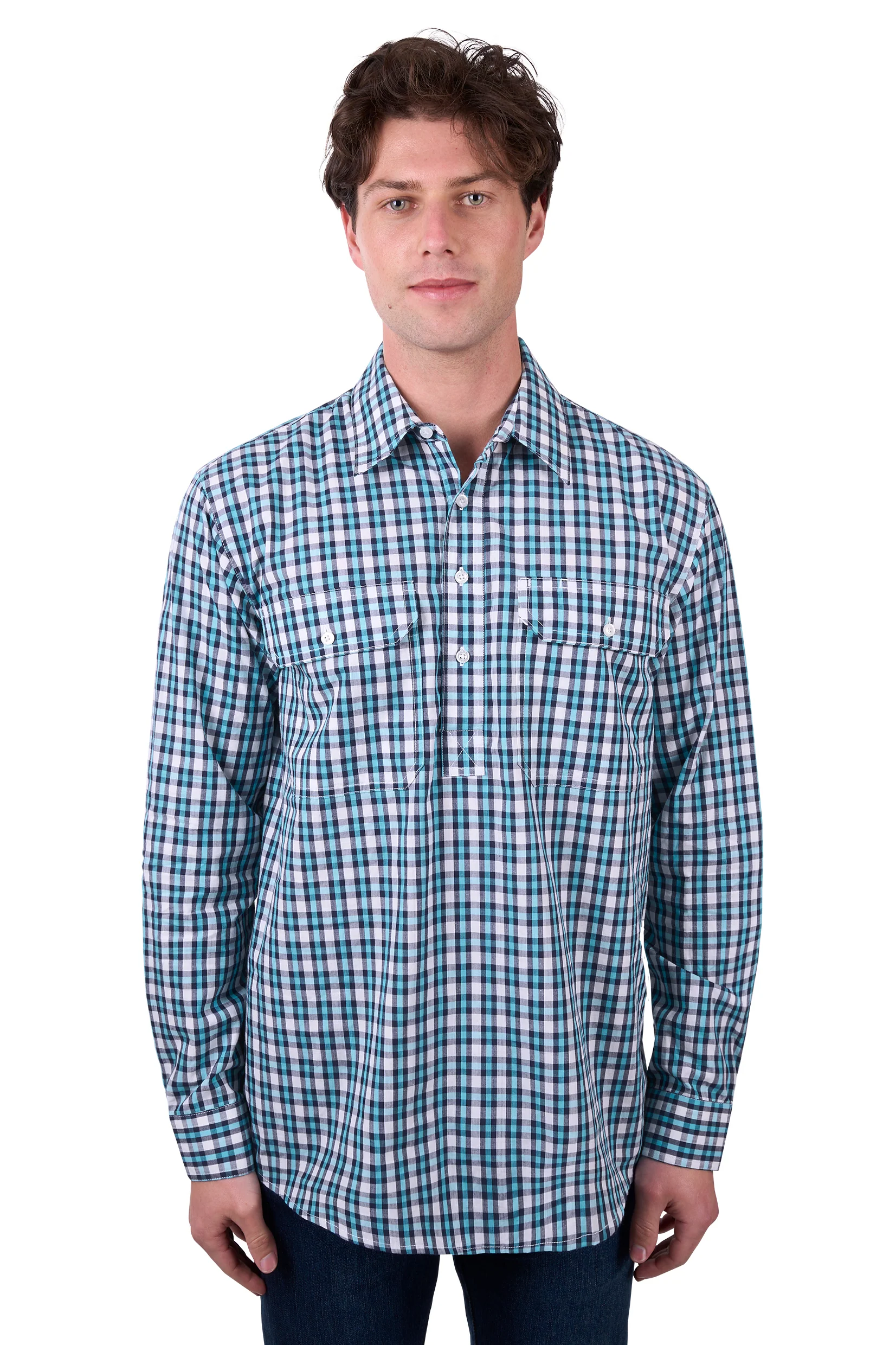 Hard Slog Men's RUI LS 1/2 PKT Shirt - Image 4