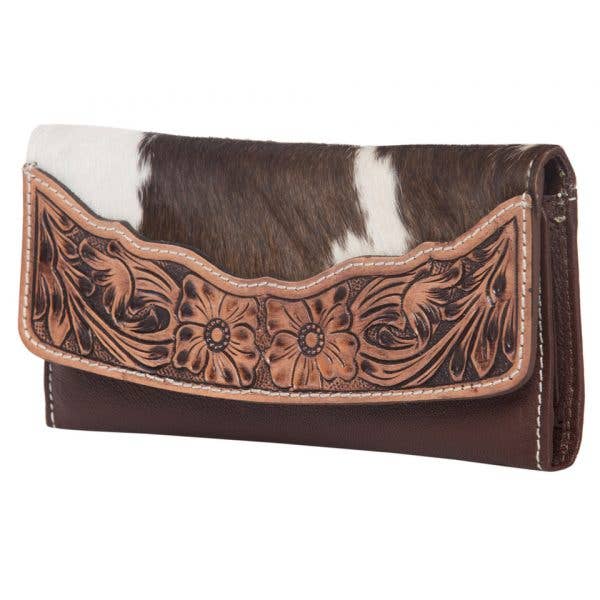 The Design Edge Oran Tooling Leather Flap Cowhide Wallet AW23 - Image 3