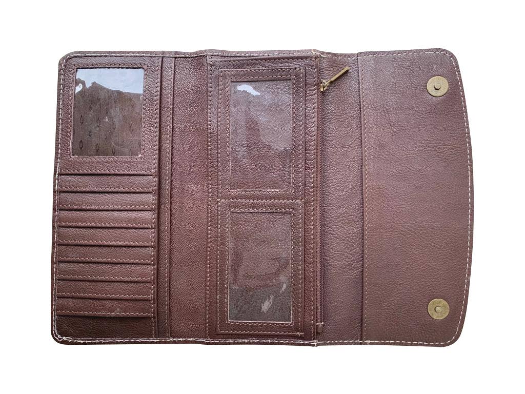 The Design Edge Oran Tooling Leather Flap Cowhide Wallet AW23 - Image 5